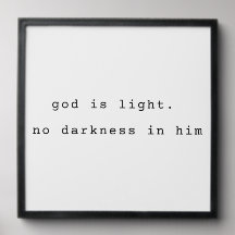 Minimalist Christian Poster God is Light