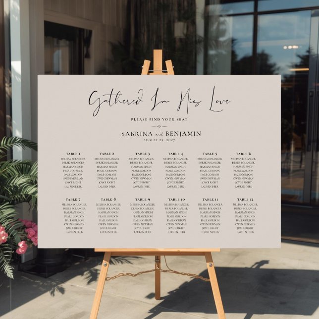 Minimalist Christian Wedding Seating Chart (Creator Uploaded)