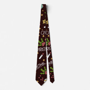 Minimalist Christmas Abstract Pattern Neck Tie