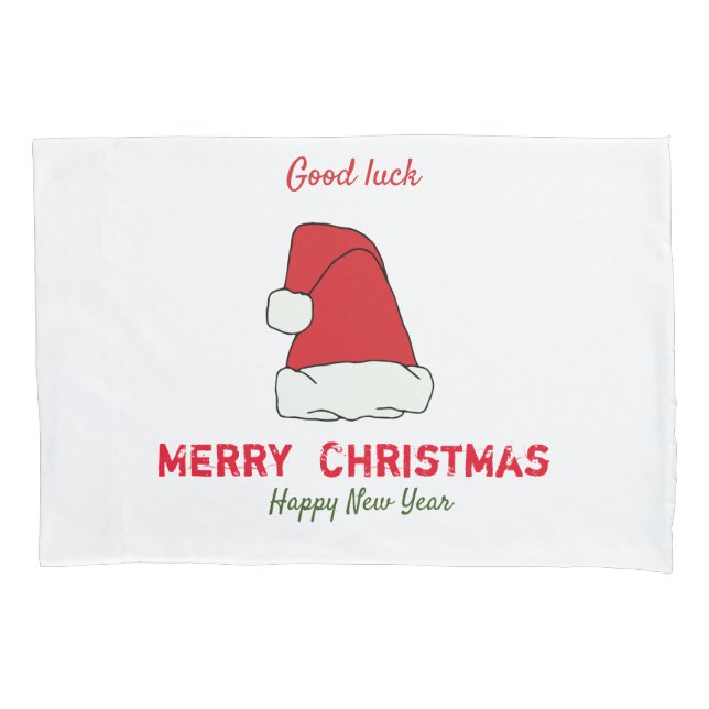 Minimalist Christmas and New Year Happy  Pillow Case (Front)