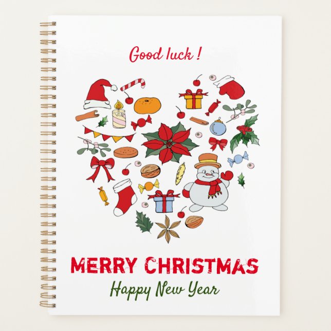 Minimalist Christmas and New Year Happy  Planner (Front)