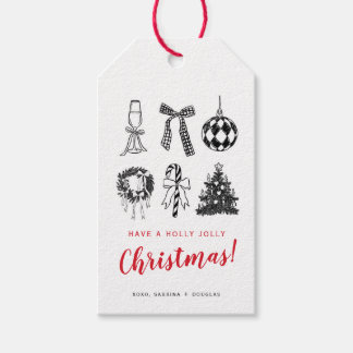 Minimalist Christmas Calligraphy Gift Tag