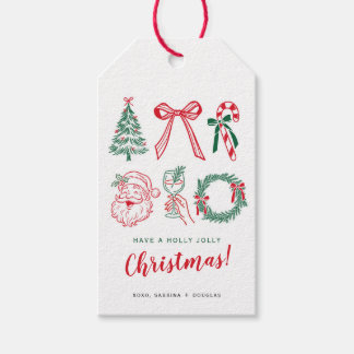 Minimalist Christmas Calligraphy Gift Tag