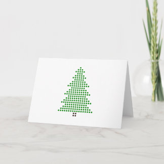 Minimalist Christmas Card Dot style Christmas tree