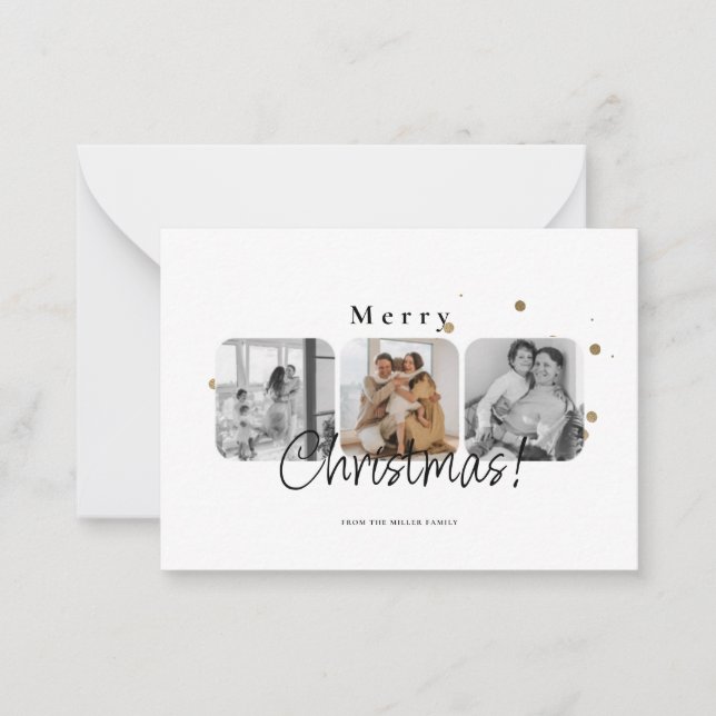 Minimalist Christmas Card Family Photo Christmas  (Front)