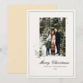 Minimalist Christmas Custom Photo Holiday card