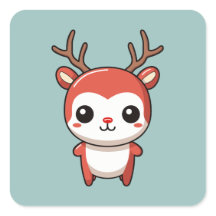 Minimalist Christmas Cute Baby Rudolph Reindeer