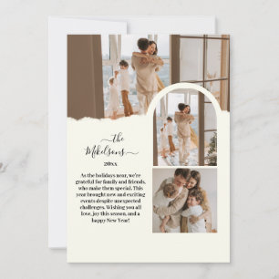 Minimalist Christmas Elegant Chic Simple Photo Holiday Card