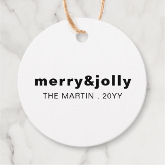 Minimalist Christmas Holiday Favor Tag Design