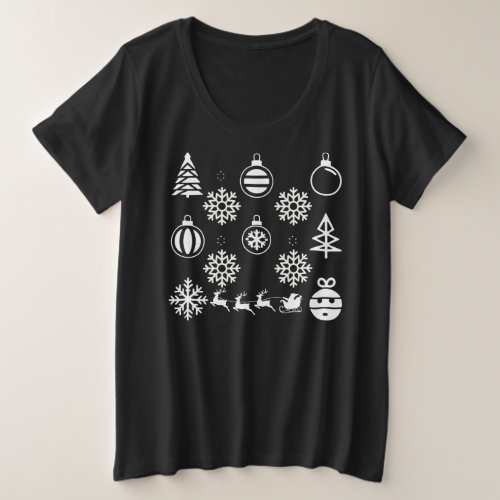 Minimalist Christmas Icon Unisex  Modern Holiday Plus Size T_Shirt