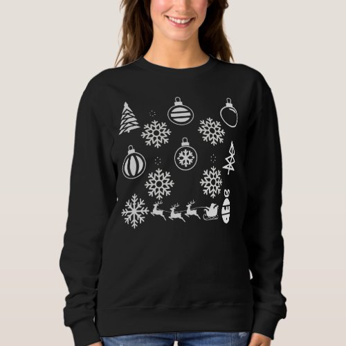 Minimalist Christmas Icon Unisex  Modern Holiday Sweatshirt