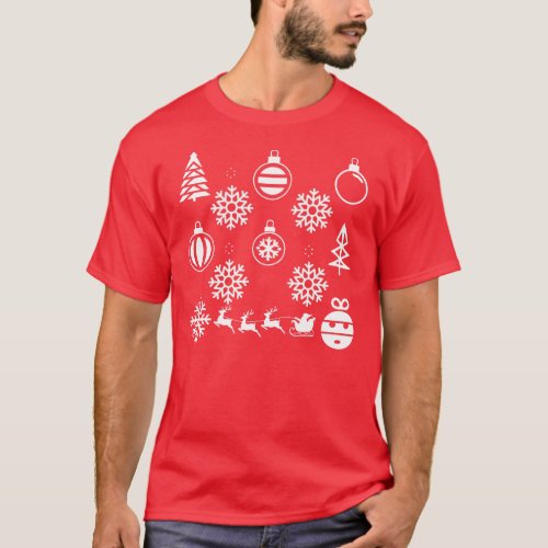 Minimalist Christmas Icon Unisex  Modern Holiday T_Shirt