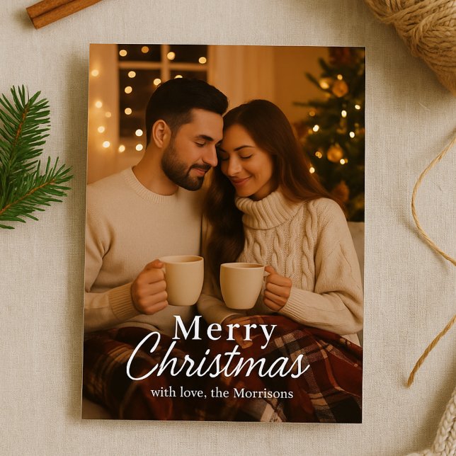 Minimalist Christmas Neutral Warm Holiday Card (Creator Uploaded)