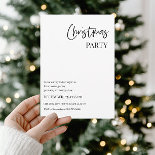 Minimalist Christmas Party Modern Invitation