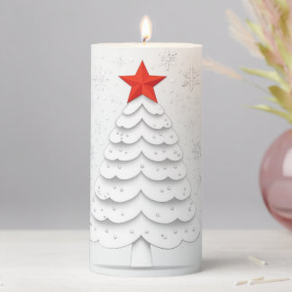 Minimalist Christmas Pillar Candle