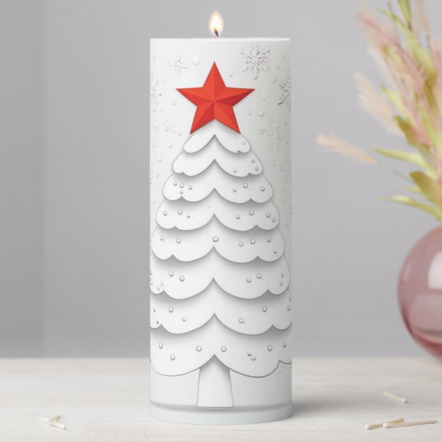 Minimalist Christmas Pillar Candle (In Situ)