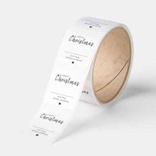 Minimalist Christmas Present Gift Sticker Design