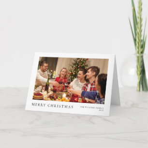 Minimalist Christmas Simple Modern Family Photo Card