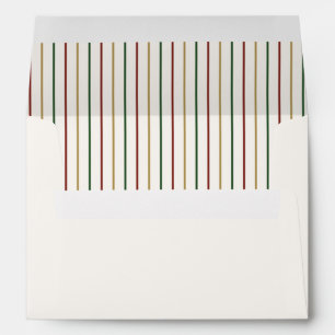 Minimalist Christmas Stripes Envelope