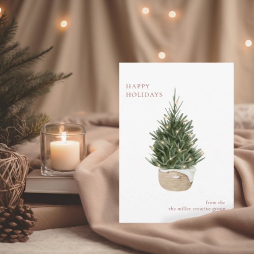 Minimalist Christmas Tree  Corporate Holiday Card