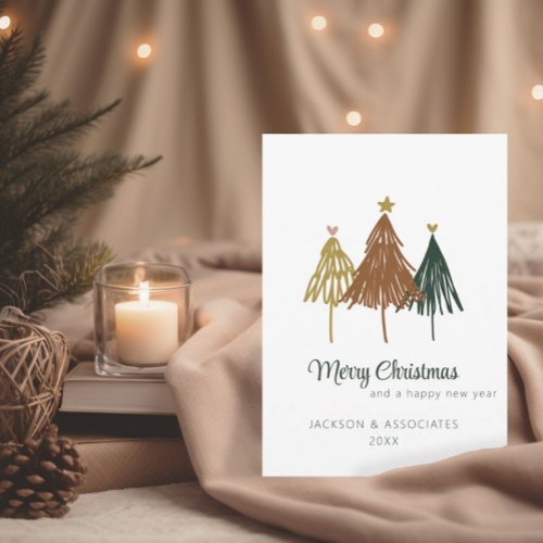 Minimalist Christmas Tree  Corporate Holiday Card