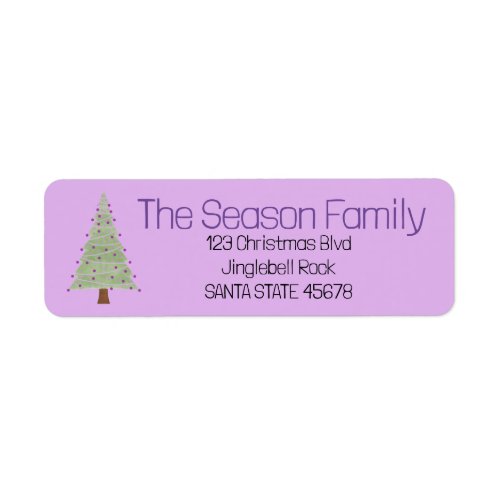 Minimalist Christmas Tree  Label
