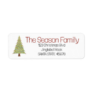 Minimalist Christmas Tree Label