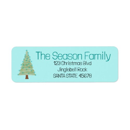 Minimalist Christmas Tree  Label