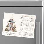 Minimalist Christmas Tree Photo Collage Calendar<br><div class="desc">Celebrate the holidays in style with this modern and minimalist Christmas Calendar featuring a photo collage of your favorite moments in a unique, triangular tree design. Customize with your own photos and personal message for a touch of personalization. This unique Calendar design is perfect for couples, families, and friends looking...</div>