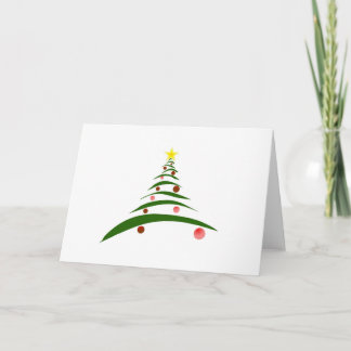 Minimalist Christmas Tree Sketch Holiday Card