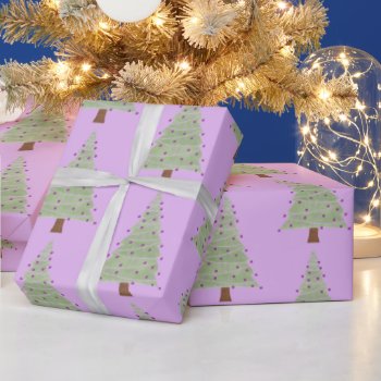 Minimalist Christmas Tree Wrapping Paper by PortoSabbiaNatale at Zazzle