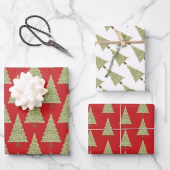 Minimalist Christmas Tree Wrapping Paper Sheets by PortoSabbiaNatale at Zazzle