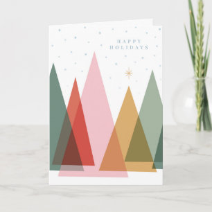 Minimalist Christmas Trees Holiday Card