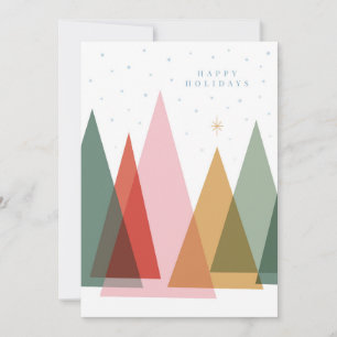 Minimalist Christmas Trees Holiday Card