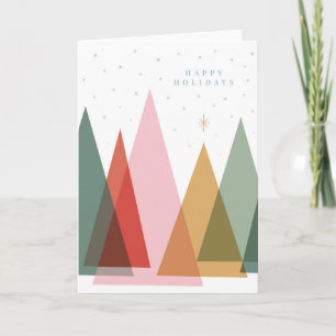 Minimalist Christmas Trees Holiday Card