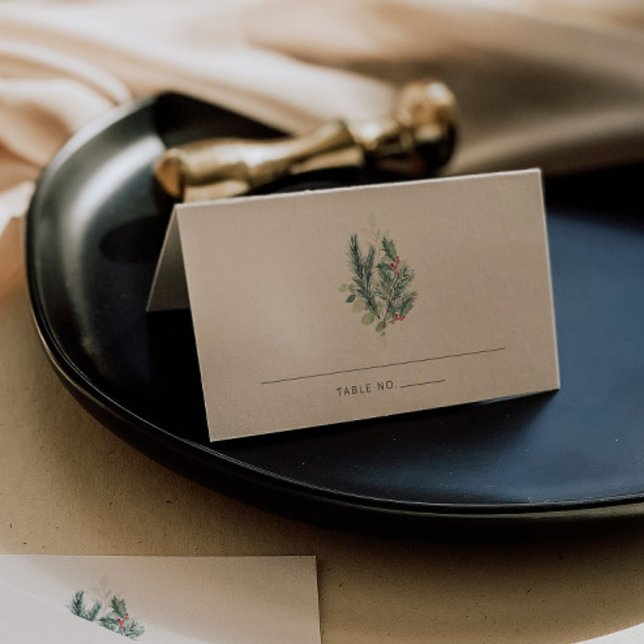 Minimalist Christmas Wedding Place Cards (Creator Uploaded)