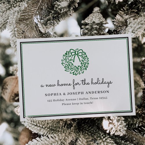 Minimalist Christmas Wreath | Moving Announcement