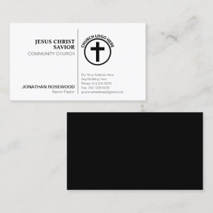 Minimalist Church Pastors & Religious Figures Business Card