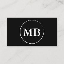 Minimalist Circle Business Card | Black