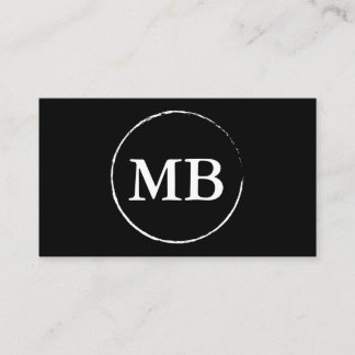 Minimalist Circle Business Card | Black