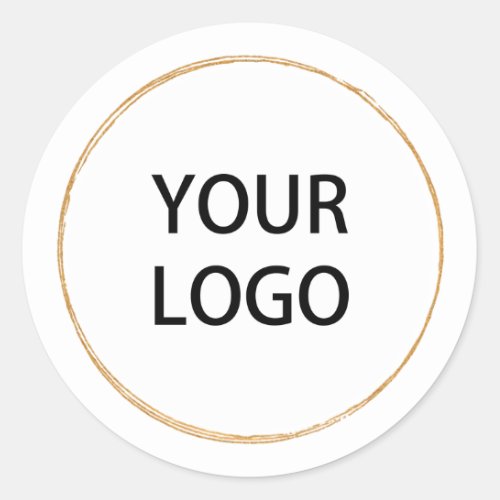 Minimalist Circle Logo  Classic Round Sticker