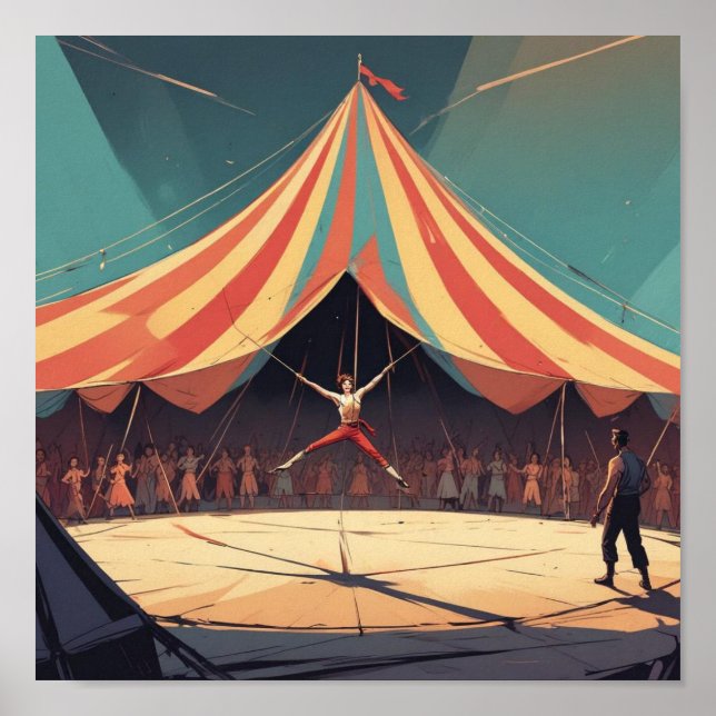 Minimalist Circus Scene Poster (Front)