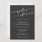 Minimalist Classic Black and White Couples Shower