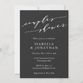 Minimalist Classic Black and White Couples Shower Invitation (Front)