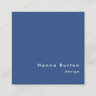 Minimalist Classic Blue Business Card