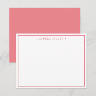 Minimalist Classic Blush Pink Border Note Card
