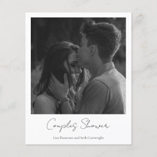 Minimalist Classic Budget Couples Shower Invite