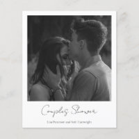 Minimalist Classic Budget Couples Shower Invite
