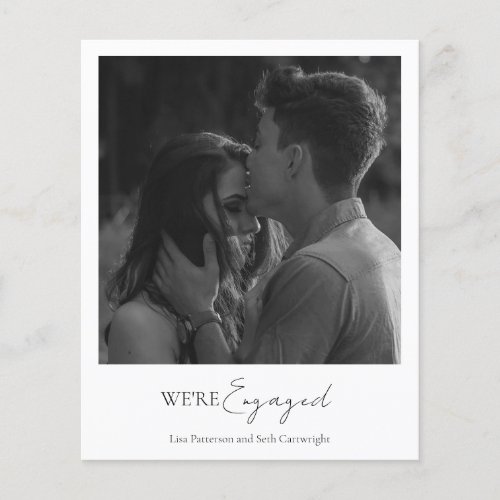 Minimalist Classic Budget Engagement Party Invite