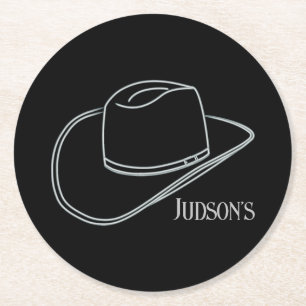 Minimalist Classic Cowboy Beer Drink Coasters